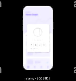 Smartphone Passcode User Interface. Enter 4 digits code. Simple White Design for Device Security System. Vector illustration Stock Vector