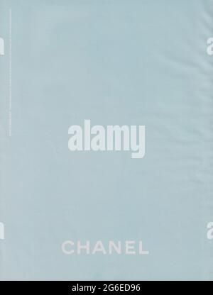 poster advertising CHANEL with Lily-Rose Depp in paper magazine from 2015,  advertisement, creative CHANEL advert from 2010s Stock Photo - Alamy