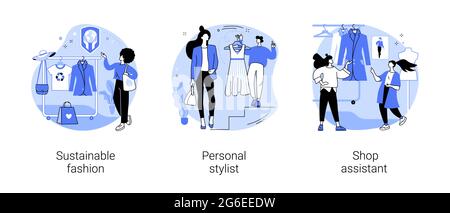 Personal shopper. Shop assistant, fashion stylist vector illustration. Flat  women characters. Fashion store and female buyers with shopping bags. Shopper  personal, clothing and shoes Stock Vector Image & Art - Alamy