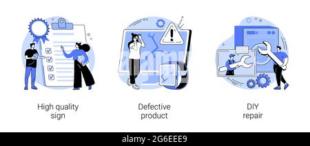 Product quality abstract concept vector illustrations. Stock Vector