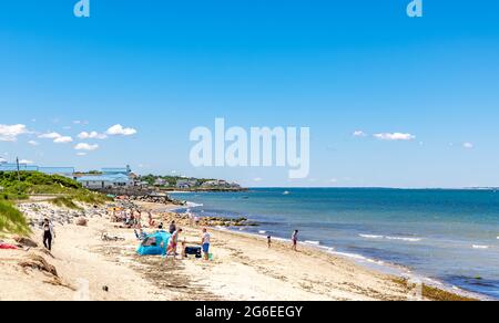 Summer day at Sunset Beach, Montauk, NY Stock Photo