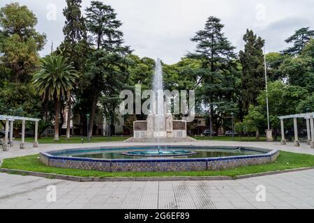Monument at Italia square in Mendoza, Argentina Stock Photo