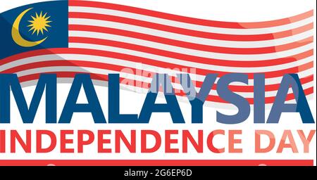 malaysia independence flag Stock Vector