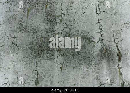 old shabby crumbling wall with cracked cobwebs Stock Photo