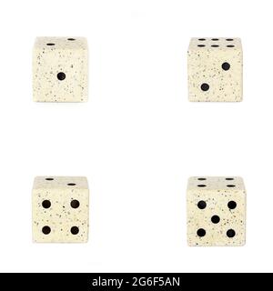 Cubes on a white background. Games Stock Photo