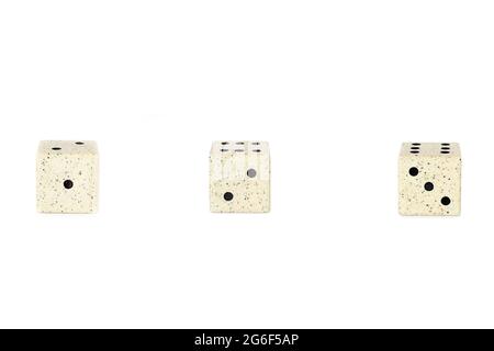 Cubes on a white background. Games Stock Photo