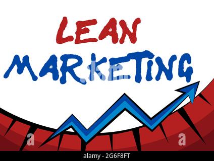 Writing displaying text Lean Marketing. Business concept in charge of testing retailing strategy and spot which works expertly Abstract Graph Stock Photo