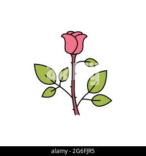Rose olor line icon. Essential oils. Pictogram for web page, mobile app, promo. UI UX GUI design element. Editable stroke. Stock Vector