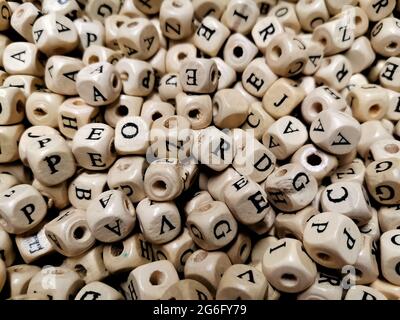 Letter beads. Stock Photo
