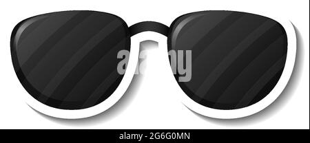A sticker template with eyewear sunglasses isolated illustration Stock ...