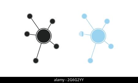 Social network icon. Global technology. The network of social connections in business. Vector isolated flat illustration Stock Vector