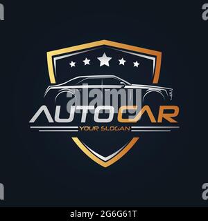 Car Garage Premium Concept Logo Design Stock Vector