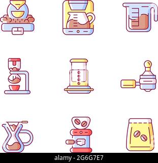 drip syphon coffee maker cartoon vector illustration Stock Vector Image ...
