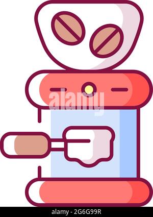 Coffee grinder RGB color icon Stock Vector