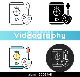 Drawing tutorials icon Stock Vector