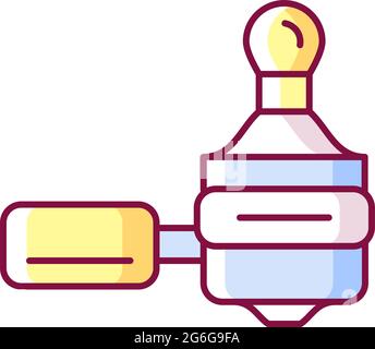 Coffee tamper and portafilter RGB color icon Stock Vector