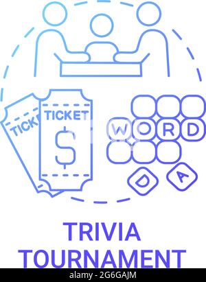 Trivia tournament fundraiser concept icon Stock Vector