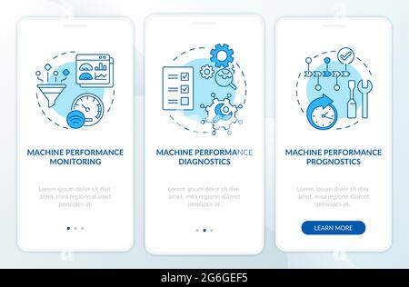 Digital twin tasks onboarding mobile app page screen Stock Vector