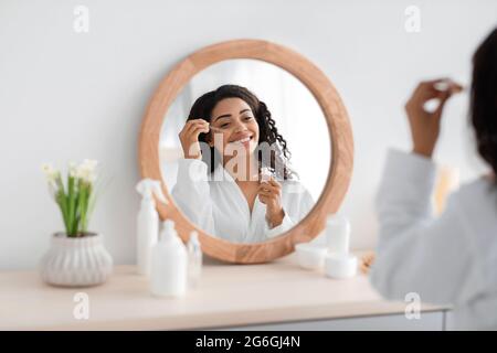 Routine procedures, treatment, spa at home, skin care and modern cosmetics Stock Photo