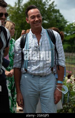 East Molesey, Surrey, UK. 5th July, 2021. Choreographer, dancer and judge on ITV Strictly Come Dancing, Craig Revel Horwood. Credit: Maureen McLean/Alamy Live News Stock Photo