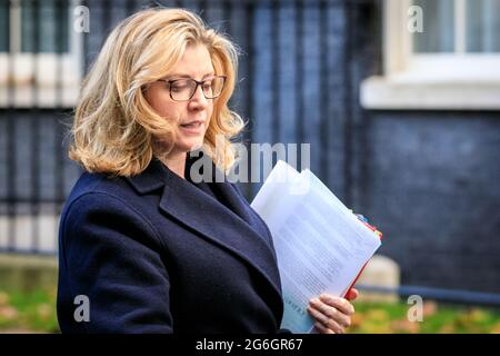 Penny Mordaunt, MP, British Conservative Party politician, Secretary of State for International Development in the May government,  Downing Street, Lo Stock Photo