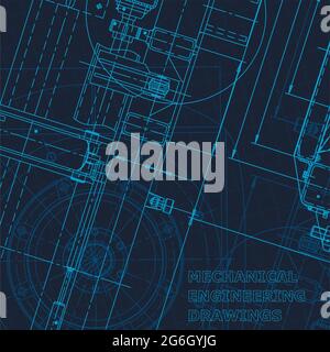 Blueprint. Technical cyberspace, Technical illustrations, back grounds Scheme Corporate Identity Stock Vector