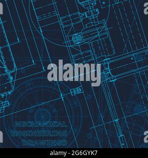 Blueprint. Technical cyberspace, Technical illustrations backgrounds Corporate Identity Stock Vector
