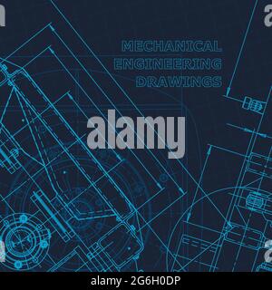 Blueprint. Technical cyberspace, Corporate Identity. Vector engineering illustration Technical illustrations Stock Vector