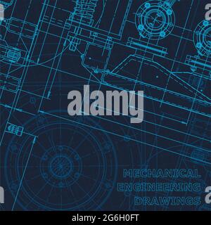 Blueprint. Technical cyberspace, Computer aided design systems. Corporate Identity Stock Vector