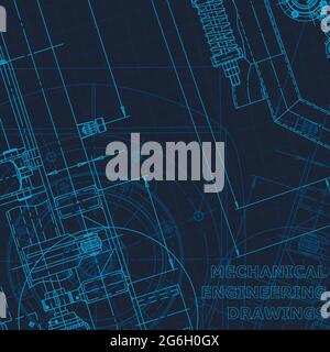 Blueprint. Technical cyberspace, Mechanical instrument making. Technical Corporate Identity Stock Vector