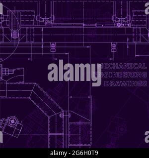 Purple cyberspace. Corporate Identity. Computer aided design systems. Blueprint, scheme plan Industry Stock Vector