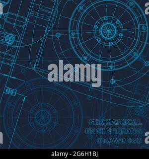 Technical cyberspace, Corporate Identity. Computer aided design systems. Technical illustrations, background Industry Stock Vector