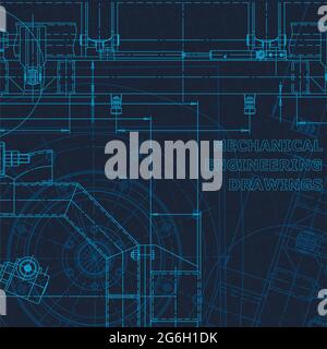 Technical cyberspace, Corporate Identity. Computer aided design systems. Blueprint Stock Vector