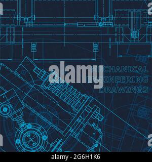 Technical cyberspace. Computer aided design systems. Technical illustrations, backgrounds Stock Vector