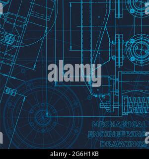 Technical cyberspace. Blueprint. Corporate Identity. Vector engineering illustration Technical illustrations Stock Vector