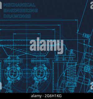 Technical cyberspace, Corporate Identity. Computer aided design systems. Technical illustrations. Industry Stock Vector