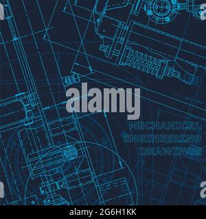 Technical cyberspace. Corporate Identity. Blueprint. Vector engineering drawings Technical background Stock Vector