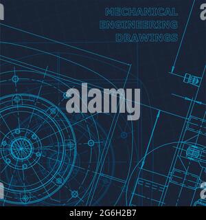 Technical cyberspace. Corporate Identity. Blueprint. Vector engineering illustration Cover banner Stock Vector