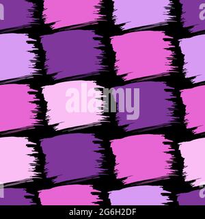 Abstract creative seamless pattern with geometric shapes. Modern design for paper, fabrics. Texture multicolored squares Stock Vector