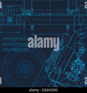 Technical cyberspace, Corporate Identity. Computer aided design systems. Blueprint, diagram plan Stock Vector