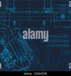 Technical cyberspace. Computer aided design systems. Blueprint, diagram, plan Corporate Identity Stock Vector