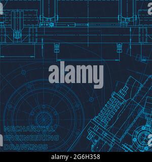 Technical cyberspace. Corporate Identity. Blueprint, scheme, plan sketch Technical illustrations background Stock Vector