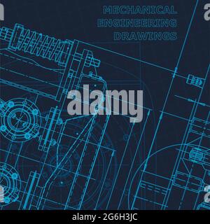 Technical cyberspace, Corporate Identity. Blueprint. Vector engineering illustration. Technical illustrations, back grounds Scheme plan Stock Vector