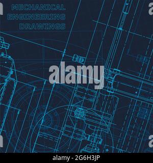 Blueprint. Technical cyberspace, Technical illustrations, backgrounds Scheme plan Corporate Identity Stock Vector