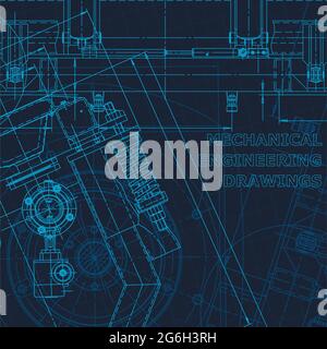 Technical cyberspace. Computer aided design systems. Blueprint, scheme. Industry Corporate Identity Stock Vector