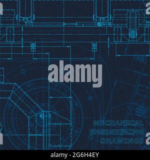 Technical cyberspace. Computer aided design systems. Blueprint, scheme, plan Industry Corporate Identity Stock Vector