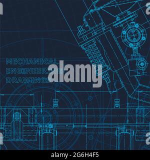 Technical cyberspace. Corporate Identity. Blueprint, scheme plan sketch Technical illustrations Stock Vector