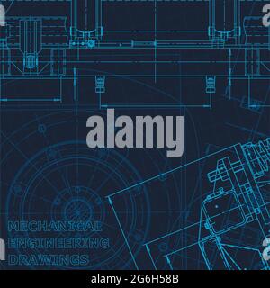 Technical cyberspace. Corporate Identity. Blueprint, scheme, plan sketch Technical illustrations backgrounds Stock Vector
