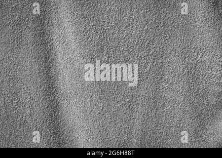 grey abstract cotton towel mock up template fabric on with background. Wallpaper of artistic wale linen canvas. Blanket or Curtain of pattern Stock Photo