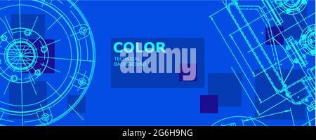 Mechanical engineering drawing. Abstract drawing. Engineering technological wallpaper Stock Vector